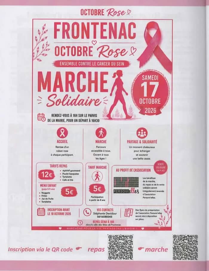 Illustration de l'événement : Octobre rose à Frontenac