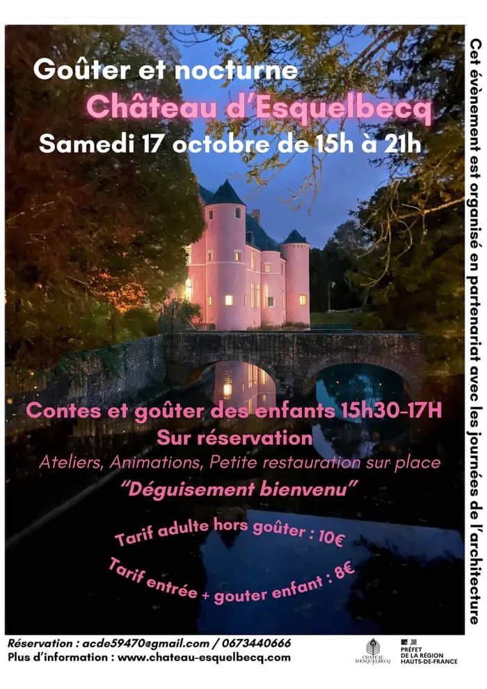 Illustration de l'événement : Nocturne et salons de conversation château d’Esquelbecq