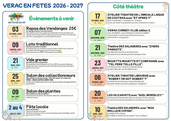 Illustration de l'événement : VERAC - PROGRAMME 2026-2027
