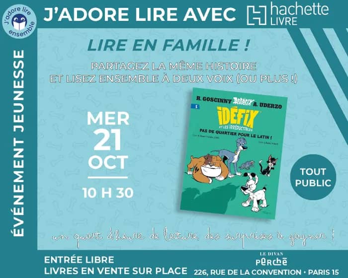 Illustration de l'événement : J'adore lire avec Hachette ! Lecture autonome de Idéfix et les irréductibles