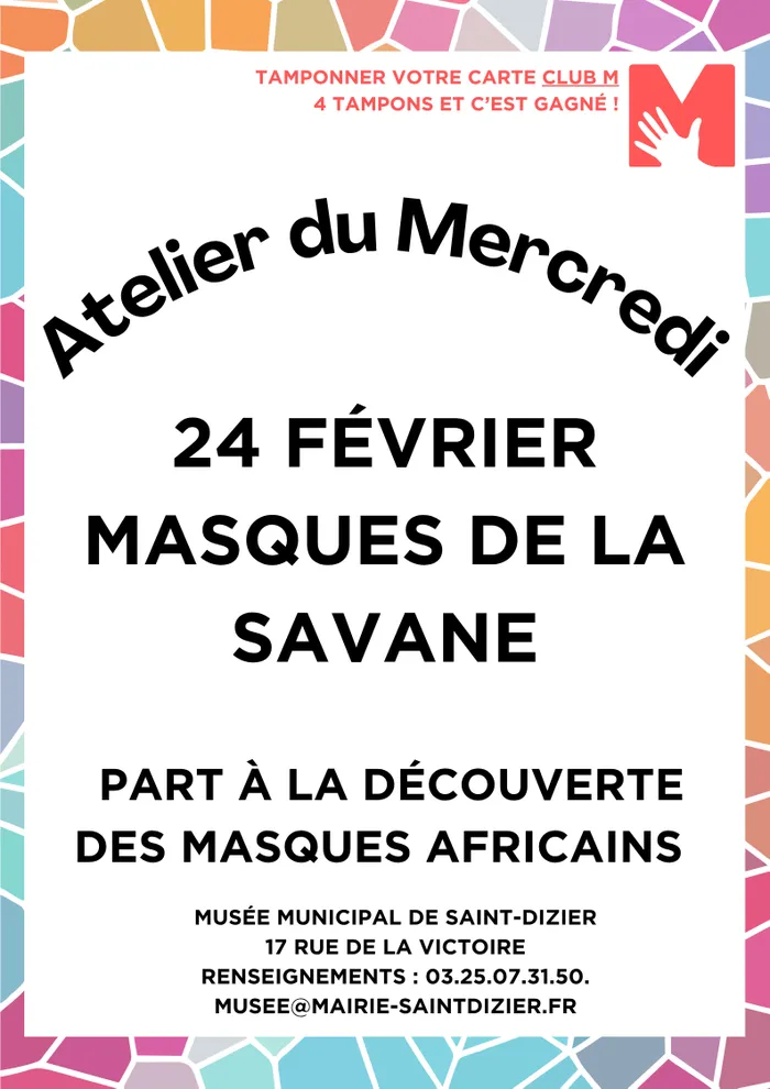 Illustration de l'événement : Atelier du Mercredi : masques de la savane