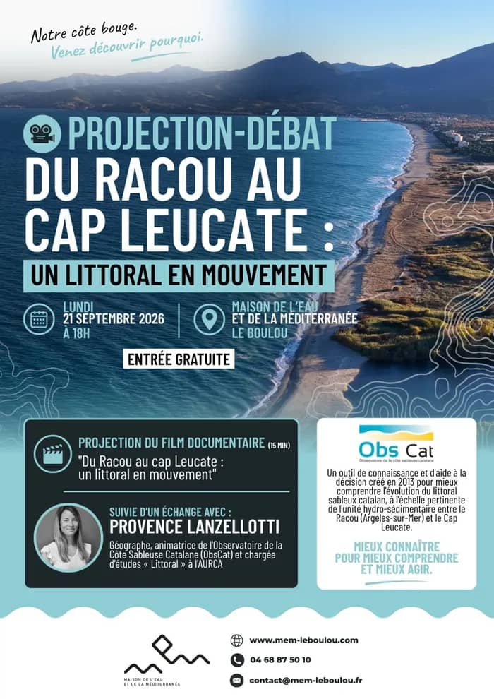 Illustration de l'événement : Projection débat "du Racou au Cap Leucate, un littoral en mouvement"