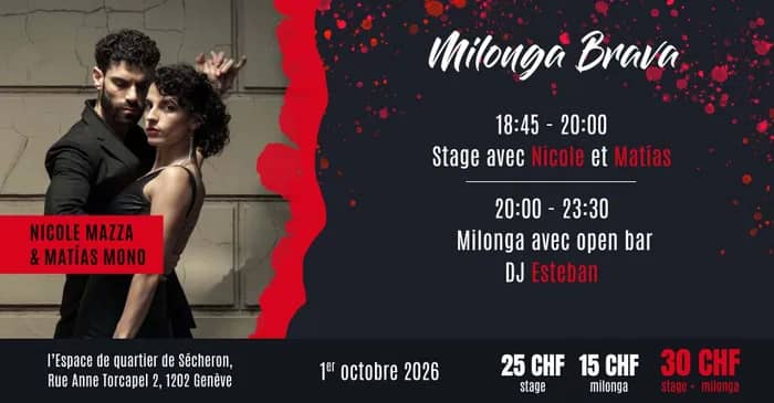 Illustration de l'événement : Milonga Brava avec Nicole Mazza & Matías Mono