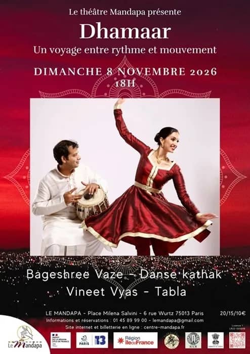 Illustration de l'événement : Dhamaar - Un voyage entre rythme et mouvement - Danse indienne