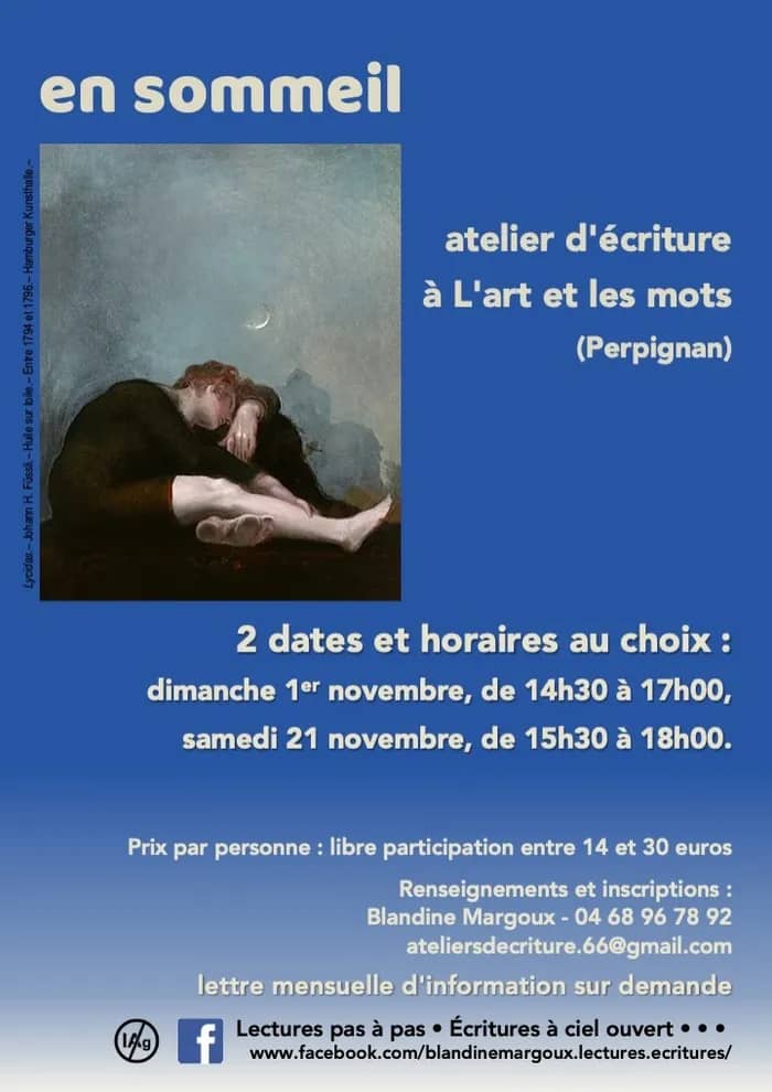 Illustration de l'événement : En sommeil • Atelier d'écriture créative