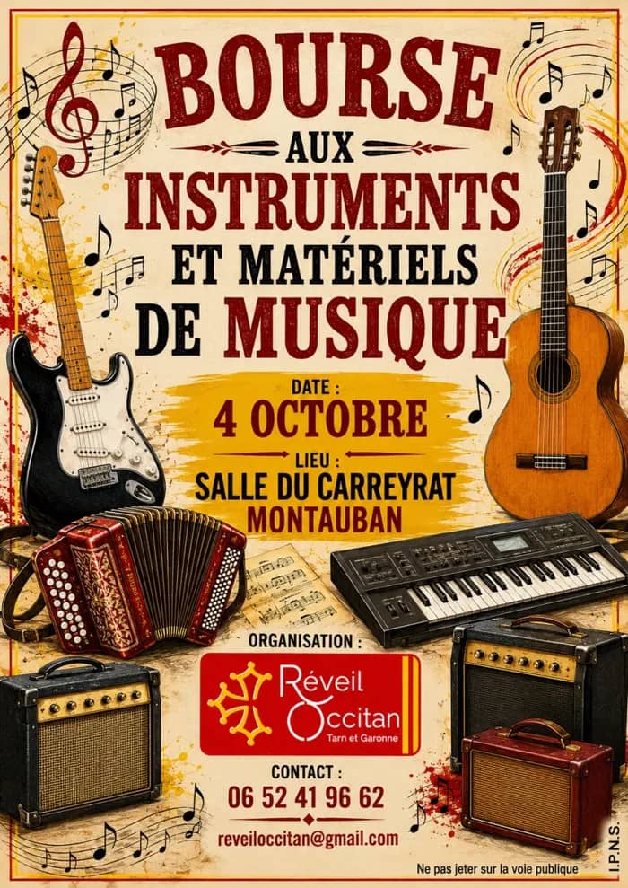Illustration de l'événement : BOURSE aux INSTRUMENTS et Matériel de Musique