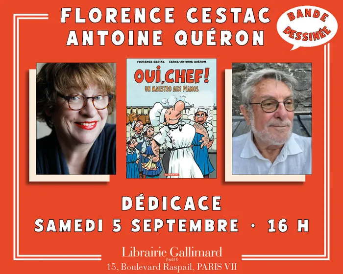 Illustration de l'événement : Bande dessinée : Florence Cestac et Antoine Quéron dédicacent « Un maestro aux pianos »