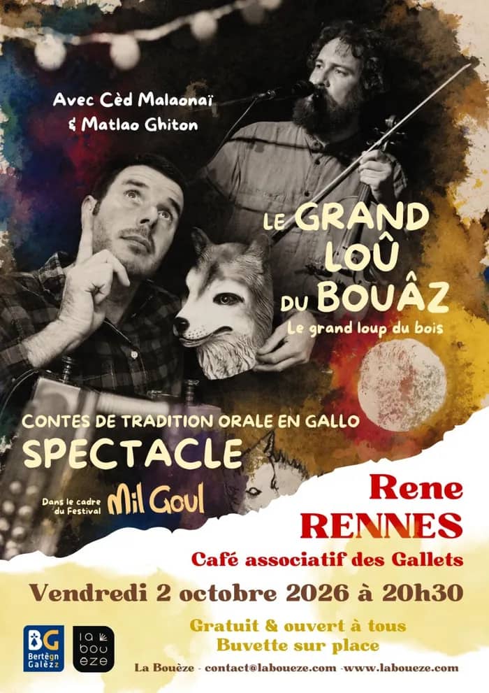 Illustration de l'événement : Le Grand Loup du Bois - Contes de tradition orale en gallo