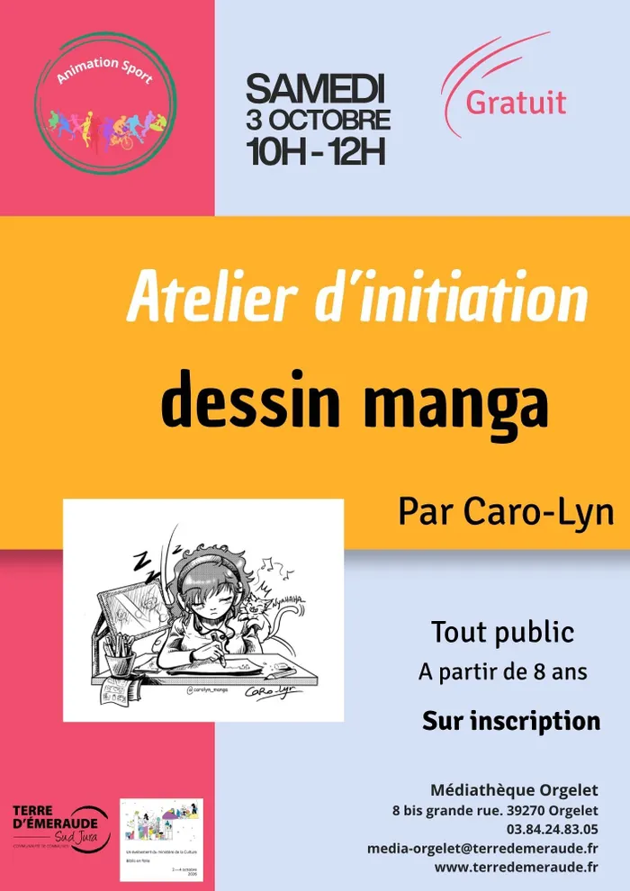Illustration de l'événement : Atelier d'initiation au dessin manga