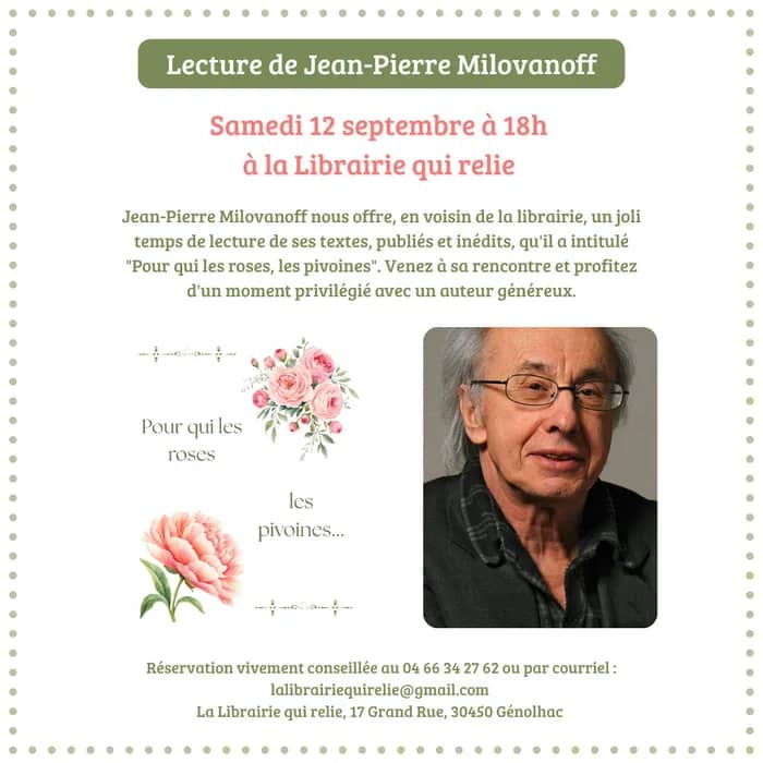 Illustration de l'événement : Lecture "Pour qui les roses, les pivoines"