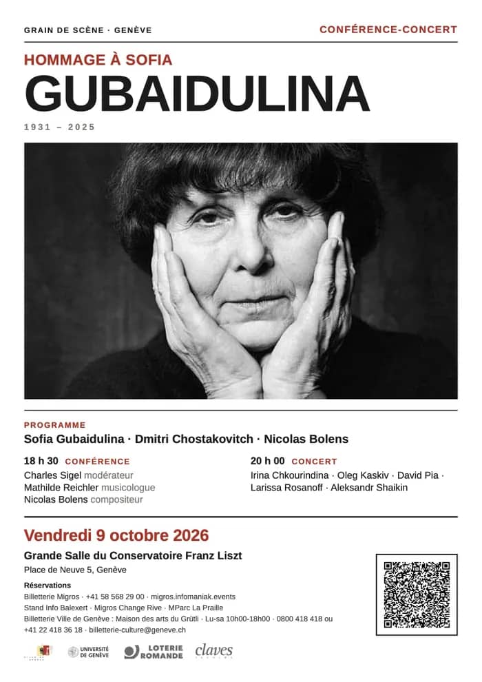 Illustration de l'événement : Hommage à Sofia Gubaïdulina: Conférence-concert