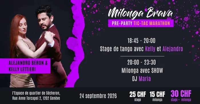 Illustration de l'événement : Milonga Brava avec Alejandro Berón & Kelly Lettieri