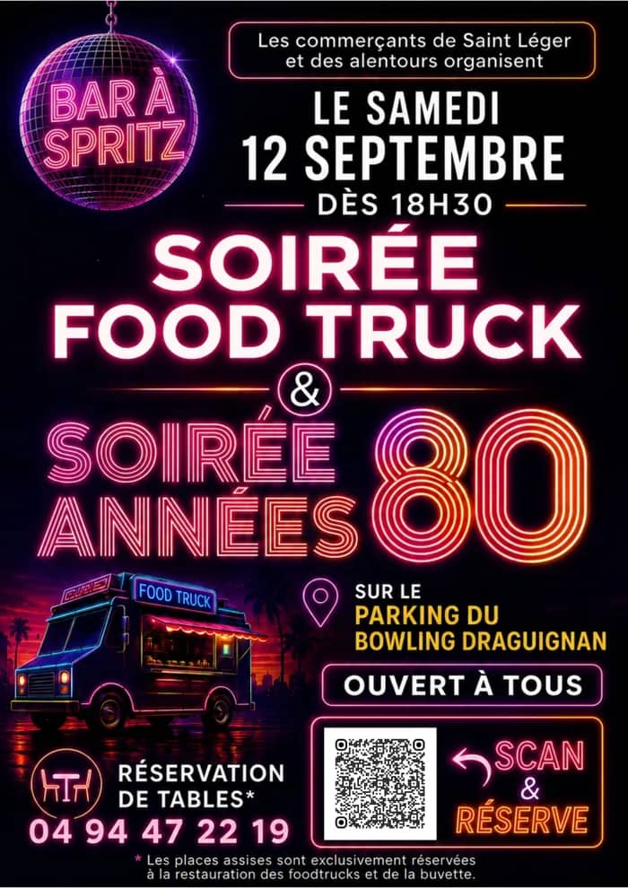 Illustration de l'événement : Soirée foodtrucks et années 80'