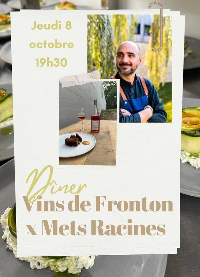 Illustration de l'événement : DINER VINS de FRONTON & METS RACINES