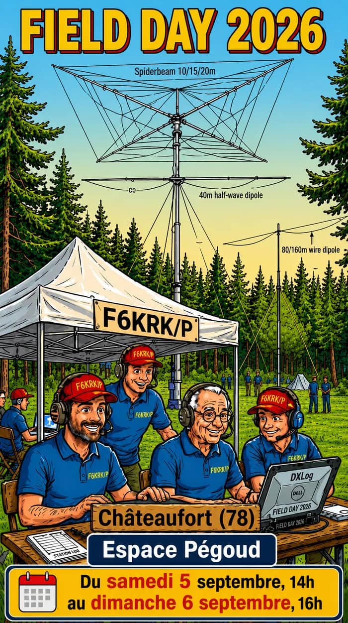 Illustration de l'événement : Le Radio Club F6KRK remet le couvert à Châteaufort : un Field Day 2026 plus ambitieux que jamais !