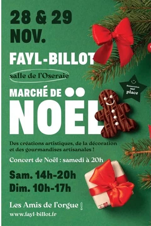 Illustration de l'événement : Marché de Noël des amis de l'orgue de Fayl-Billot à l'Oseraie
