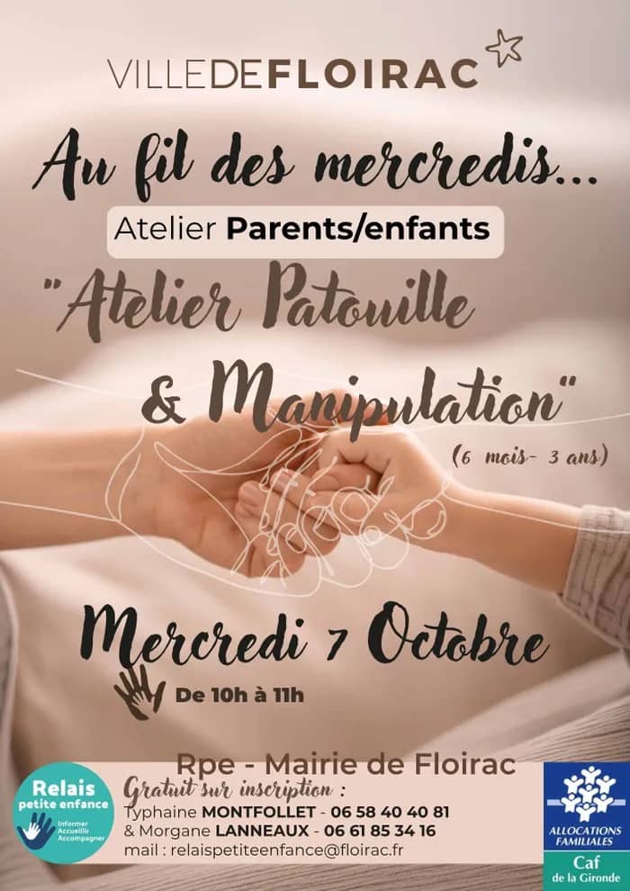 Illustration de l'événement : atelier parents enfants "Patouille et Manipulation"