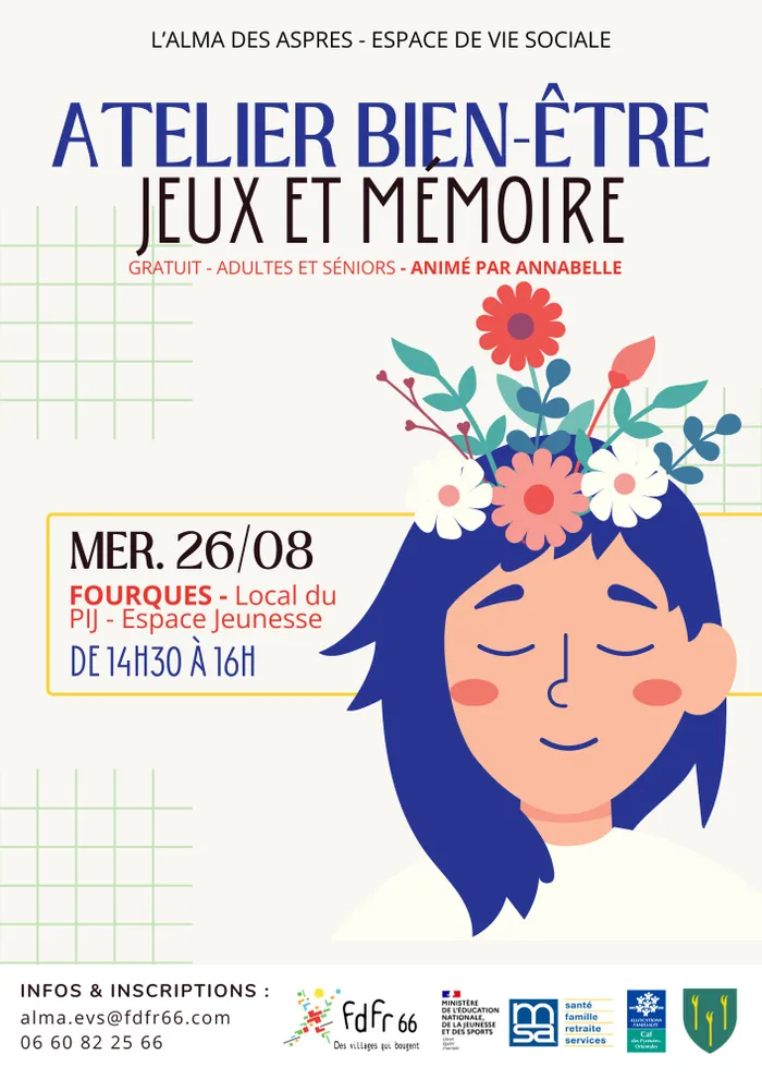 Illustration de l'événement : Atelier bien-être jeux et mémoire
