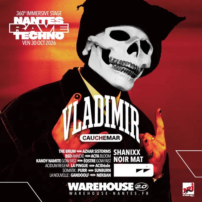 Illustration de l'événement : Nantes Rave Techno W/ Vladimir Cauchemar, Shanixx, Noir Mat & More