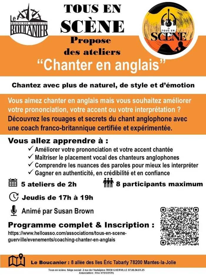 Illustration de l'événement : atelier Chanter en anglais