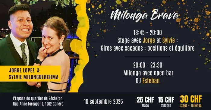 Illustration de l'événement : Milonga Brava avec Jorge Lopez & Sylvie Milonguerisima