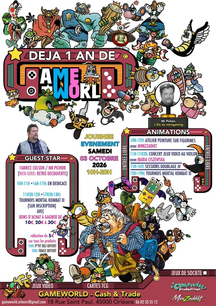 Illustration de l'événement : GAMEWORLD FÊTE SES 1 AN
