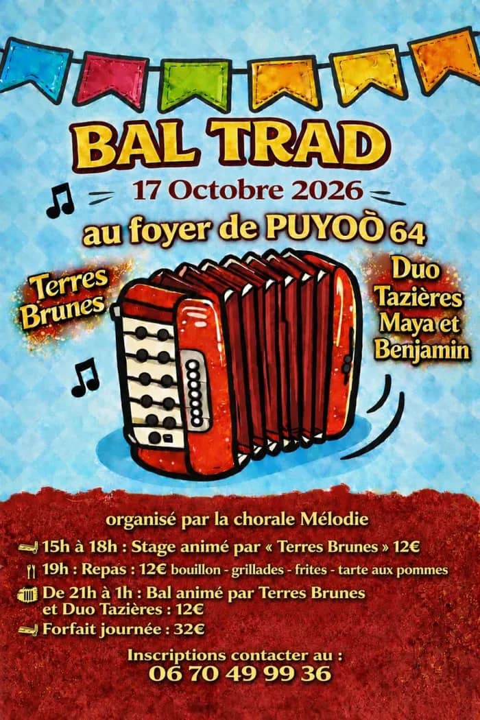 Illustration de l'événement : Stage et Bal Trad avec Terres Brunes et Duo Tazières