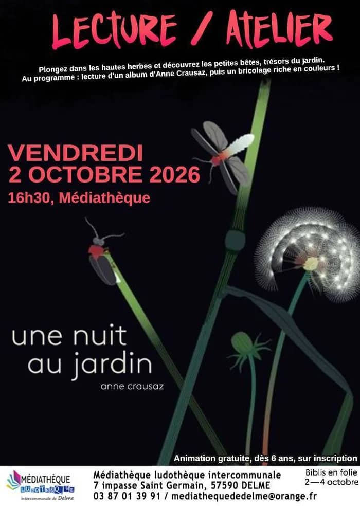 Illustration de l'événement : Lecture / Atelier « Une nuit au jardin »