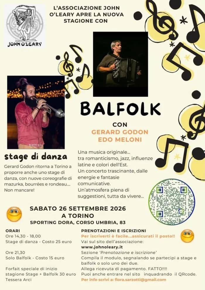 Illustration de l'événement : Stage e Balfolk con Gerard Godon e Edo Meloni