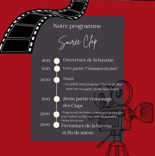 Illustration de l'événement : Soirée Clap – Initiation au cinéma