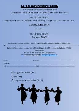 Illustration de l'événement : Stage danses des Balkans et Bal Folk