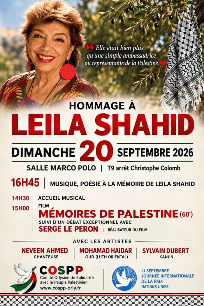 Illustration de l'événement : HOMMAGE À LEILA SHAHID