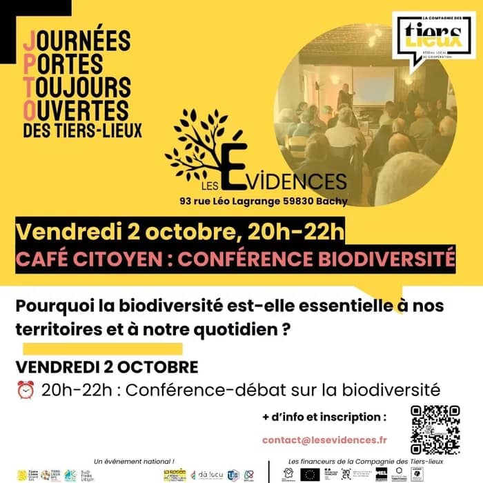 Illustration de l'événement : Journées portes toujours ouvertes - Café citoyen : Conférence sur la biodiversité