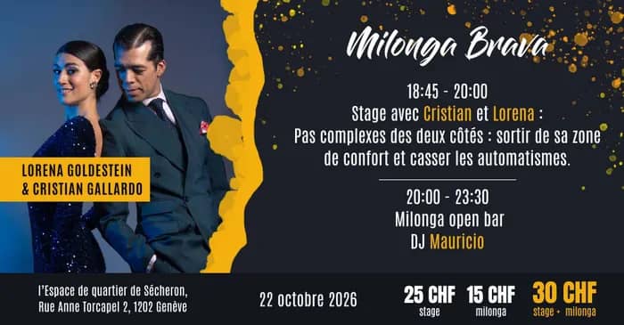 Illustration de l'événement : Milonga Brava avec Lorena Goldestein & Cristian Gallardo