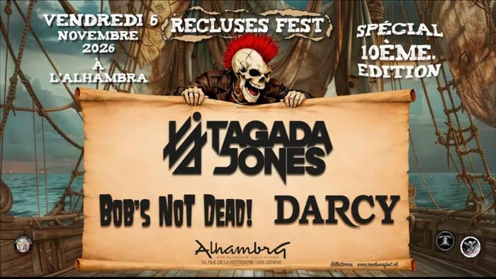Illustration de l'événement : TAGADA JONES + Darcy + Bob’s Not Dead
