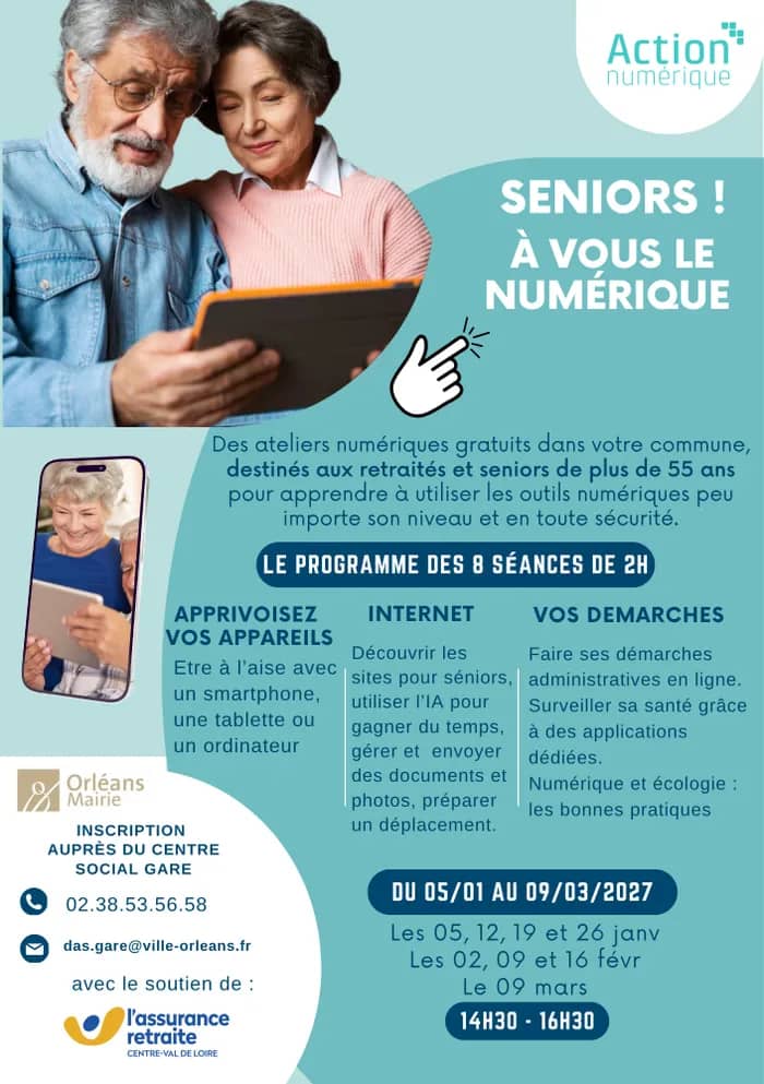 Illustration de l'événement : A vous le Numérique Seniors ! à Orléans