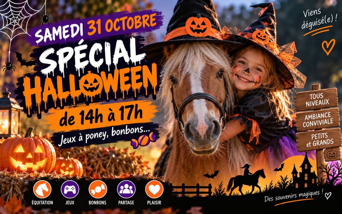 Illustration de l'événement : Halloween à poney