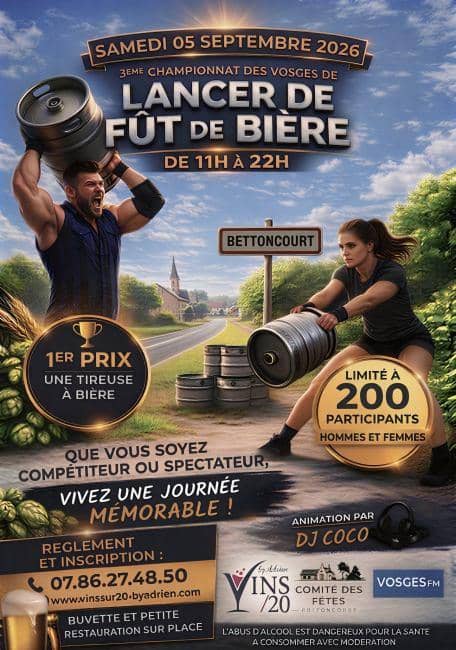 Illustration de l'événement : Championnat des Vosges de lancer de fût de bière
