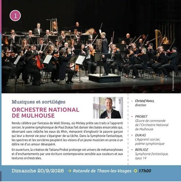 Illustration de l'événement : Concerts classiques Epinal - Orchestre National de Mulhouse