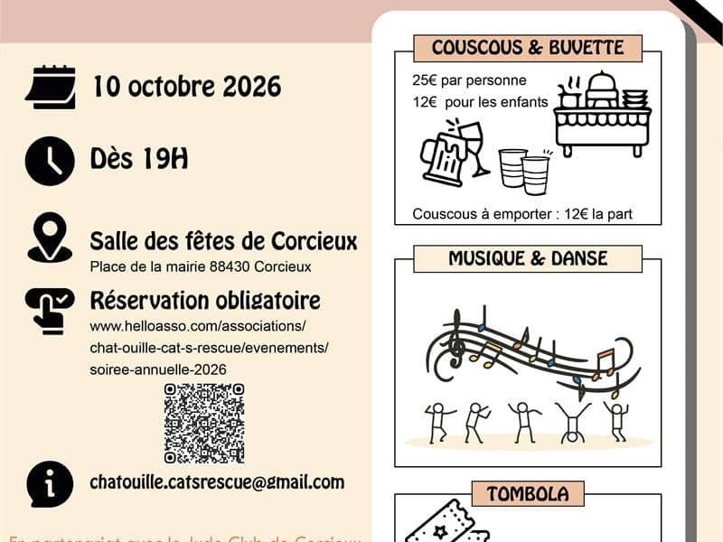Illustration de l'événement : Soirée annuelle de l'association Chat'ouille