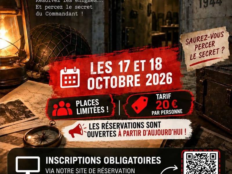 Illustration de l'événement : Escape Game au Blockhaus de Wittring - Le Secret du Commandant