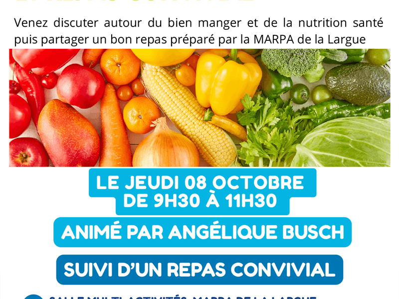 Illustration de l'événement : Atelier Nutrition et Repas Convivial