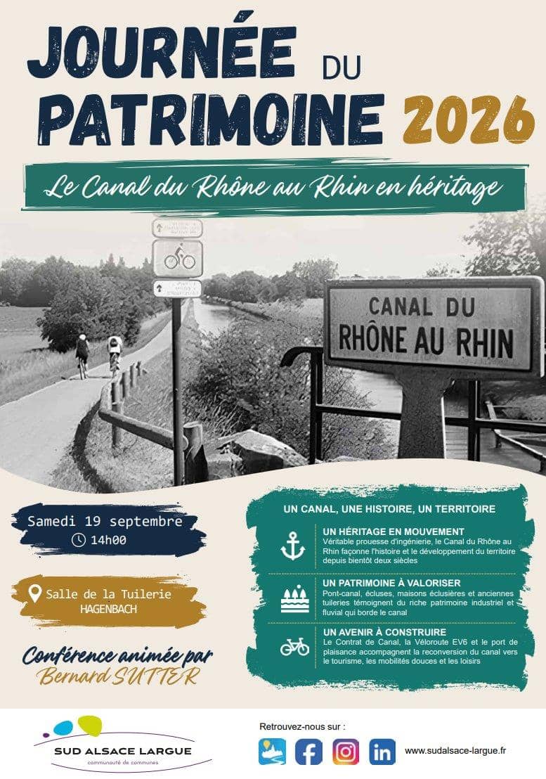 Illustration de l'événement : Conférence: Le canal du Rhône au Rhin en héritage