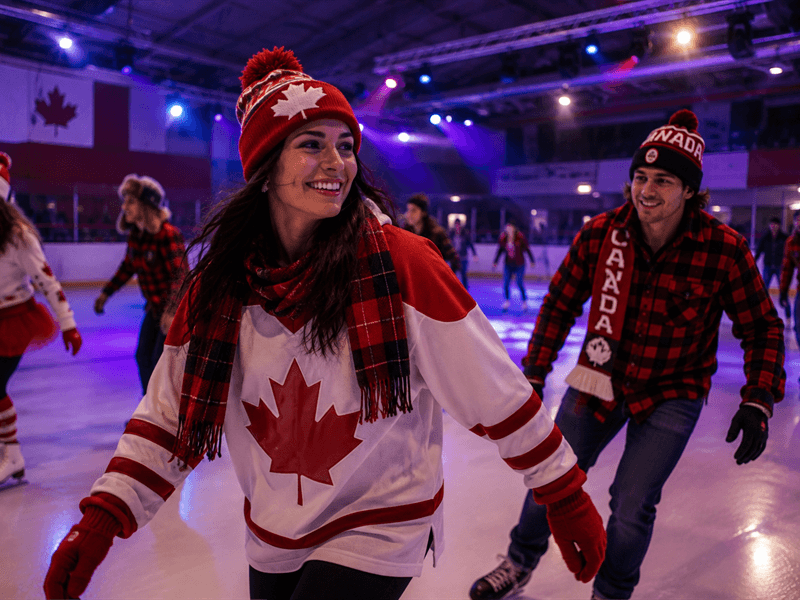 Illustration de l'événement : Soirée canada à la patinoire !