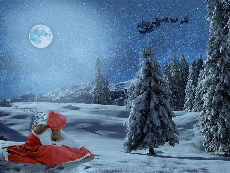 Illustration de l'événement : Spectaculaire traîneau volant du Père Noël