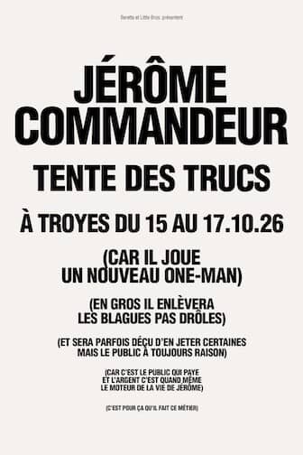 Illustration de l'événement : Jérôme Commandeur