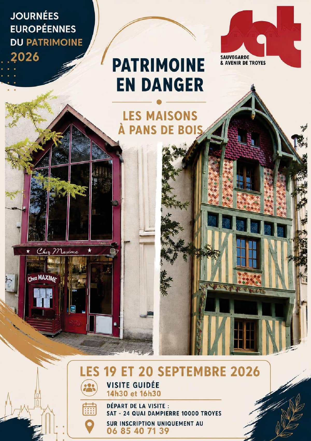 Illustration de l'événement : Visite guidée – Patrimoine en danger : les maisons à pans de bois - JEP 2026