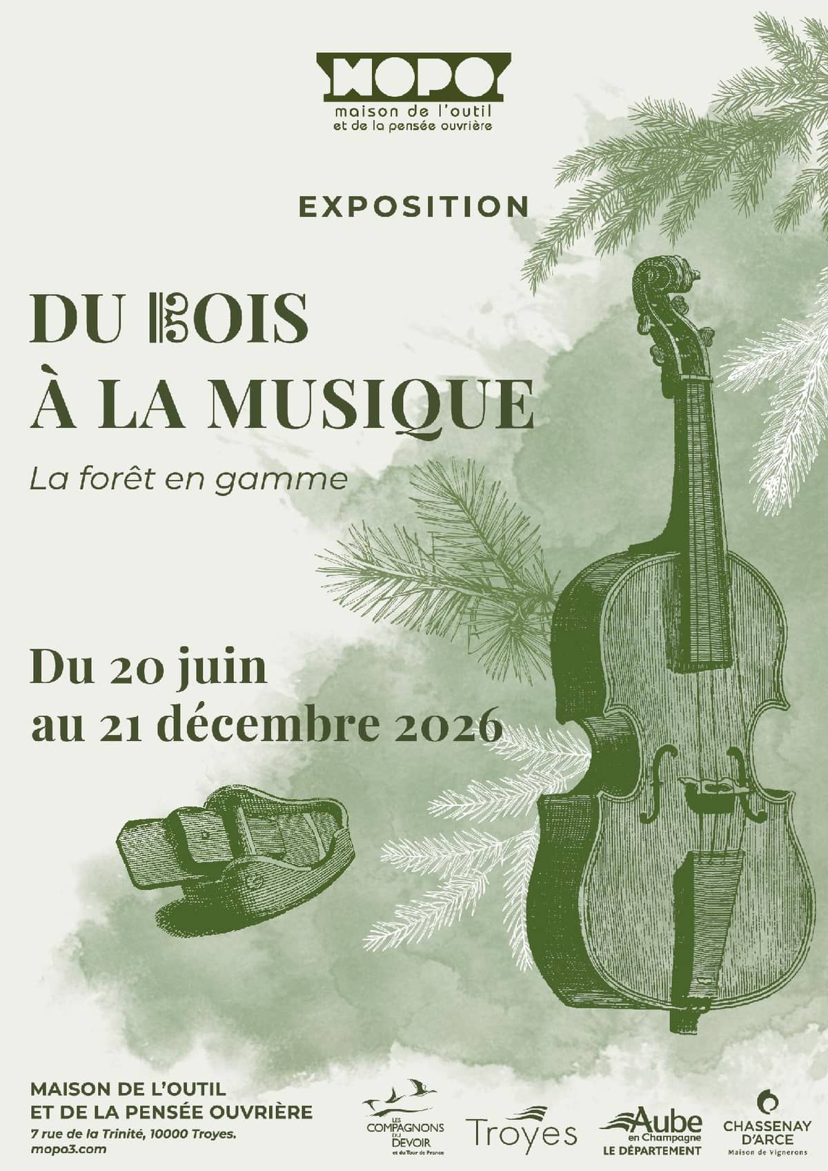 Illustration de l'événement : Exposition "Du bois à la musique, la forêt en gamme"