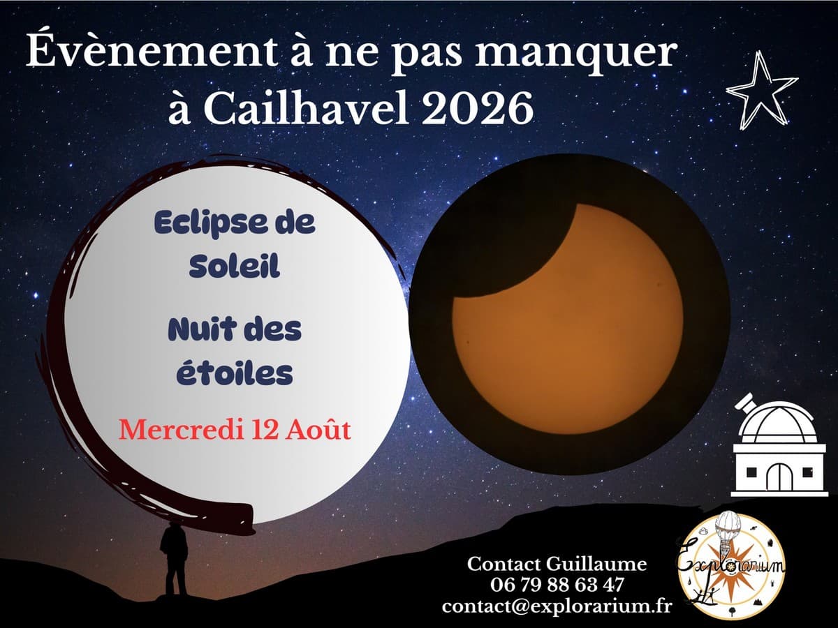 Illustration de l'événement : ECLIPSE DE SOLEIL ET NUIT DES ÉTOILES