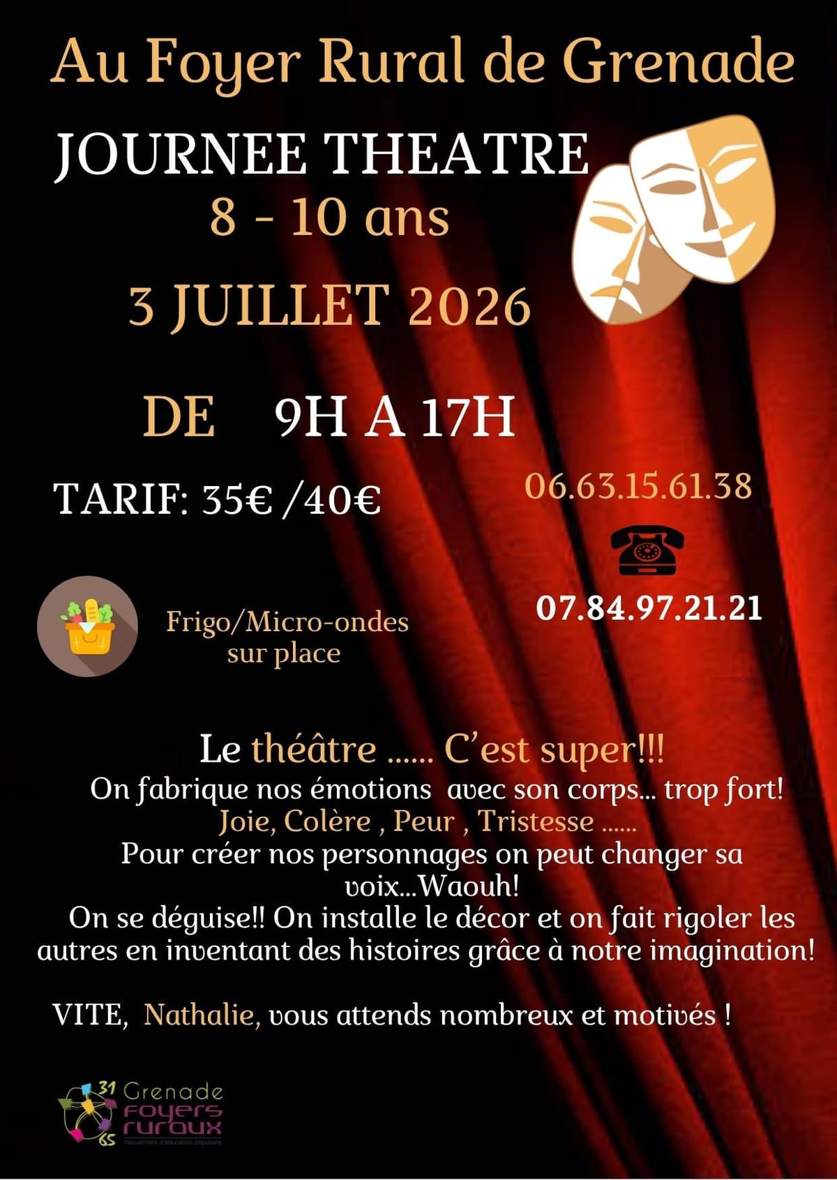 Illustration de l'événement : JOURNÉE THÉÂTRE 8/10 ANS